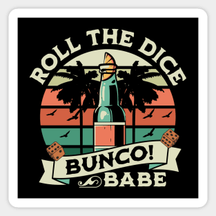 Bunco Babe Sunset Roll the Dice Sticker